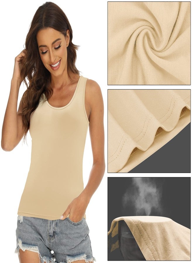 BQTQ 5 Pcs Womens Tanks Top Sleeveless Tank Top Ladies Undershirt Tank for Women, M - Image 4